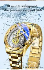 Men Watch Skeleton Automatic Quartz Watch Gold Skeleton Vintage Man Watch Mens Watches Top Brand Luxury - Image 15